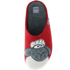 Damen Hausschuhe Pantoffeln Naturwollfilz (Schaf) Rot - Rot -Schuhgeschäft 12669239 07