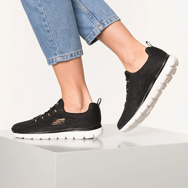 Skechers Summits - Leopard Spot Sneakers Low - Schwarz 4 Skechers Summits - Leopard Spot Sneakers Low - Schwarz – Bild 2