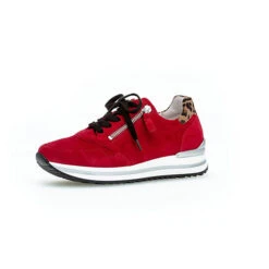 Gabor Comfort Sneaker Low Rauleder Rot Sneakers Low - Rot