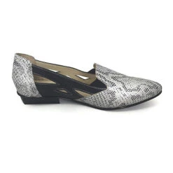 Tiggers Tiggers Carmen 04 Schwarz Weiss Silber Slipper - Schwarz/weiß -Schuhgeschäft 16355512 04