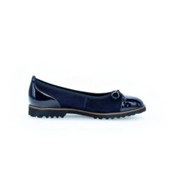 Gabor Sportliche Ballerinas Materialmix Leder/Lederimitat Blau Sportliche Ballerinas - Blau -Schuhgeschäft 18930679 03