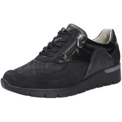 Waldläufer Damen Comfort Schnürschuh Komfort-Halbschuhe - Schwarz