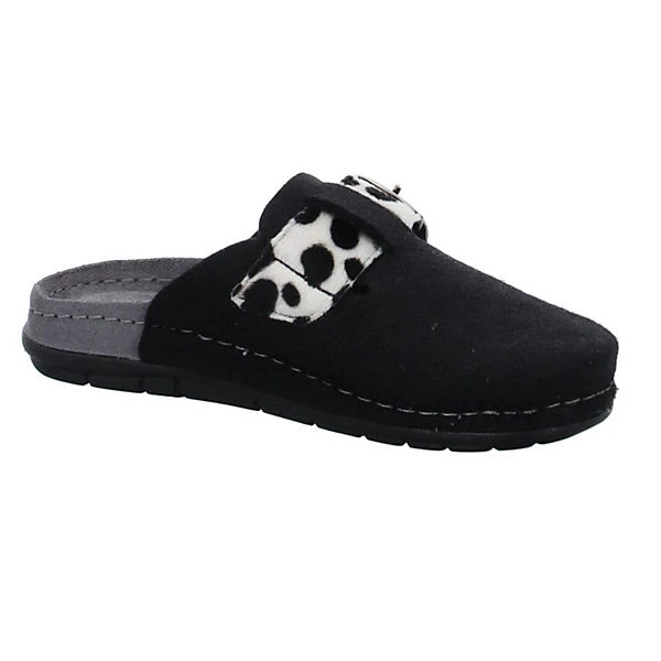 Rohde Damen Hausschuhe Slipper Hausschuh Gemütlich Puschen Textil Animal Print Hausschuhe - Schwarz 8 Rohde Damen Hausschuhe Slipper Hausschuh Gemütlich Puschen Textil Animal Print Hausschuhe - Schwarz – Bild 6