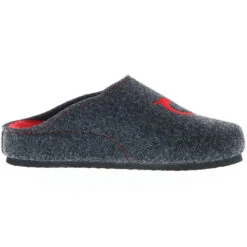 Damen Hausschuhe Pantoffeln Pantoletten Slipper Naturwollfilz (Herz) Anthrazit - Anthrazit -Schuhgeschäft 23336901 06