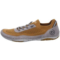 Bugatti Herren Slipper Schuhe Sandstone Slipper Slip-Ons Freizeit Textil Uni Slip-On-Sneaker - Gelb