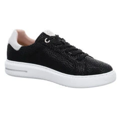 Salamander Damen Schnürhalbschuhe Lucina Schnürschuh Freizeit Sport Schuhe Veloursleder Bedruckt Schnürschuhe - Schwarz -Schuhgeschäft 24044240 07