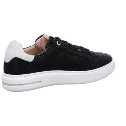 Salamander Damen Schnürhalbschuhe Lucina Schnürschuh Freizeit Sport Schuhe Veloursleder Bedruckt Schnürschuhe - Schwarz -Schuhgeschäft 24044240 08