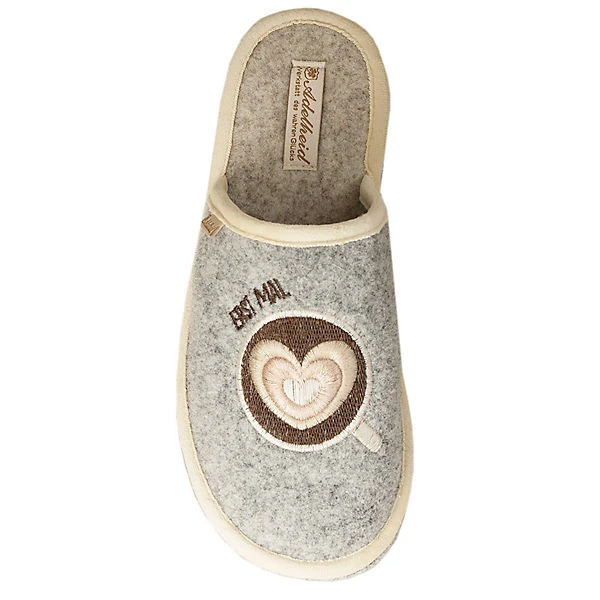 Erst Mal Kaffee Filzpantoffel - Grau 5 Erst Mal Kaffee Filzpantoffel - Grau – Bild 3