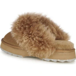 EMU Australia Jolie Sharky Curly Lammfell-Hausschuhe - Braun -Schuhgeschäft 24690305 05