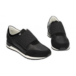 Geox Damenschuhe SHAHIRA Sportliche Slipper - Schwarz -Schuhgeschäft 24993879 02