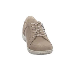 Damen Schnürhalbschuhe Henni Schnürschuh Freizeit Sport Schuhe Nubukleder Uni Schnürschuhe - Beige -Schuhgeschäft 25147734 04