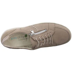 Damen Schnürhalbschuhe Henni Schnürschuh Freizeit Sport Schuhe Nubukleder Uni Schnürschuhe - Beige -Schuhgeschäft 25147734 06
