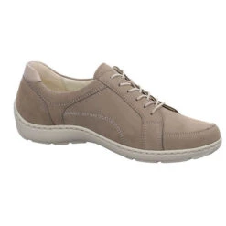 Damen Schnürhalbschuhe Henni Schnürschuh Freizeit Sport Schuhe Nubukleder Uni Schnürschuhe - Beige -Schuhgeschäft 25147734 07