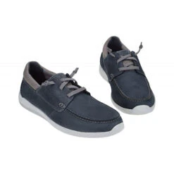 Clarks Herrenschuhe GORWIN MOC Sportliche Slipper - Blau -Schuhgeschäft 25190149 17