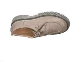 MJUS Damen Schnürhalbschuhe Halbschuhe Klassisch Elegant Schuhe Glattleder Uni Schnürschuhe - Beige -Schuhgeschäft 26627945 09