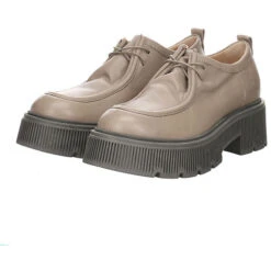 MJUS Damen Schnürhalbschuhe Halbschuhe Klassisch Elegant Schuhe Glattleder Uni Schnürschuhe - Beige -Schuhgeschäft 26627945 10