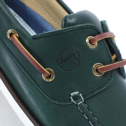 Herren Bootsschuhe Fakarava Grün Leder -Schuhgeschäft 27312990 07