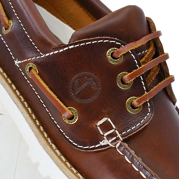 Damen Bootsschuhe Alankuda Leder Braun Und Weiß - Braun 8 Damen Bootsschuhe Alankuda Leder Braun Und Weiß - Braun – Bild 6