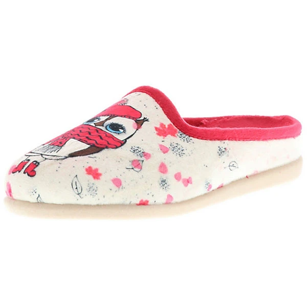 Damen Hausschuhe Pantoletten Pantoffeln Eule Beige/rosa/mehrfarbig - Mehrfarbig 3 Damen Hausschuhe Pantoletten Pantoffeln Eule Beige/rosa/mehrfarbig - Mehrfarbig