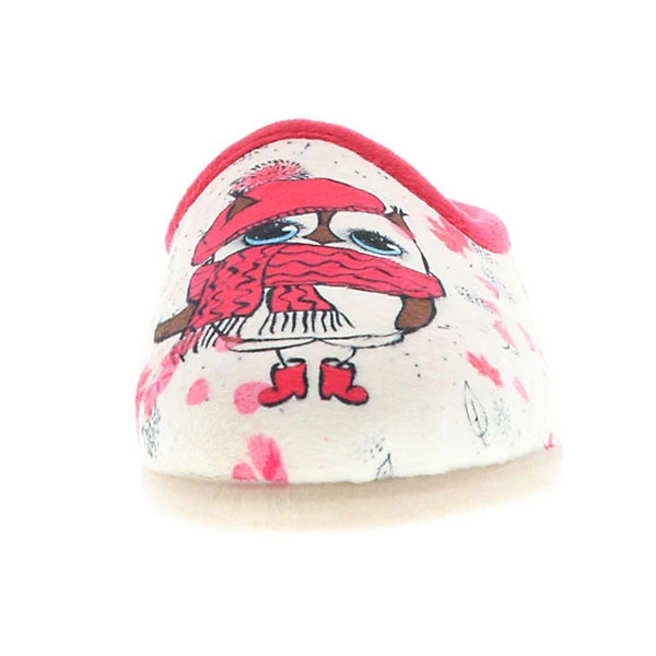 Damen Hausschuhe Pantoletten Pantoffeln Eule Beige/rosa/mehrfarbig - Mehrfarbig 6 Damen Hausschuhe Pantoletten Pantoffeln Eule Beige/rosa/mehrfarbig - Mehrfarbig – Bild 4