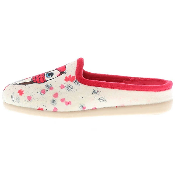 Damen Hausschuhe Pantoletten Pantoffeln Eule Beige/rosa/mehrfarbig - Mehrfarbig 7 Damen Hausschuhe Pantoletten Pantoffeln Eule Beige/rosa/mehrfarbig - Mehrfarbig – Bild 5