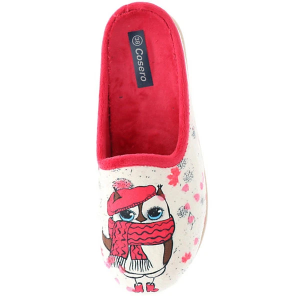 Damen Hausschuhe Pantoletten Pantoffeln Eule Beige/rosa/mehrfarbig - Mehrfarbig 9 Damen Hausschuhe Pantoletten Pantoffeln Eule Beige/rosa/mehrfarbig - Mehrfarbig – Bild 7