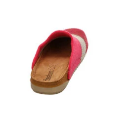 Fischer Damen Hausschuhe Slipper Sarah Hausschuh Gemütlich Puschen Textil Gestreift Hausschuhe - Pink -Schuhgeschäft 28524406 04