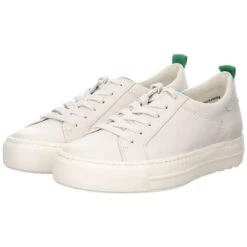 Paul Green Damen Schnürhalbschuhe Sneaker Freizeit Sport Schuhe Glattleder Uni Schnürschuhe - Creme -Schuhgeschäft 29754862 10