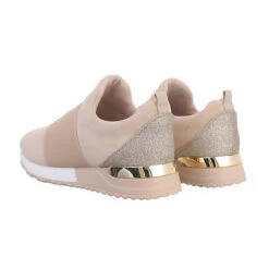 Sneakers Low , Keilabsatz/Wedge, Metallisch - Hellbraun -Schuhgeschäft 29756741 03