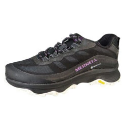 Merrell Damen Trekkingschuhe Halbschuhe Wanderschuhe Moab Speed GTX J066850 Schwarz Black Textil/Synthetik Mit Vibram®EVA Klassische Halbschuhe - Schwarz