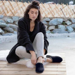 Giesswein Hausschuhe Neudau Hüttenschuhe - Dunkelblau -Schuhgeschäft 4999348 07