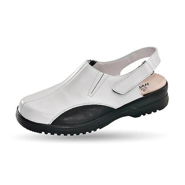 Unisex Hartjes-Komfort-Berufsschuh-Clog Mit Wechselfussbett Arbeitshalbschuhe - Schwarz/weiß 3 Unisex Hartjes-Komfort-Berufsschuh-Clog Mit Wechselfussbett Arbeitshalbschuhe - Schwarz/weiß